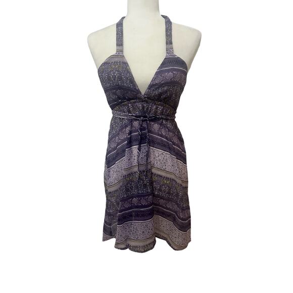 Phax beach dress pool side wear Sz S sheer purple w/beautiful floral detail - Picture 6 of 12